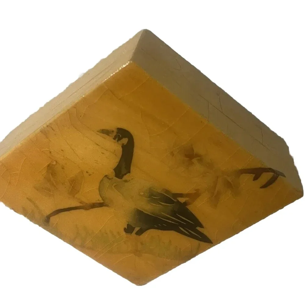 Vintage 1960's Box Lacquered Intarsia Rhomboid Bird